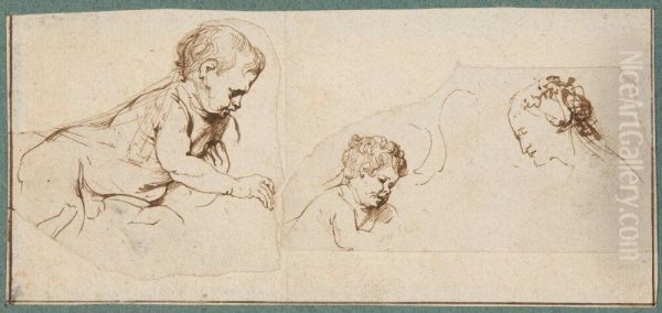 Studies of the Christ Child and St Catherine - view 1
