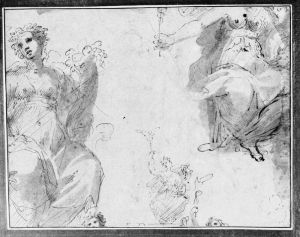 Five studies for a figure of Abundance
