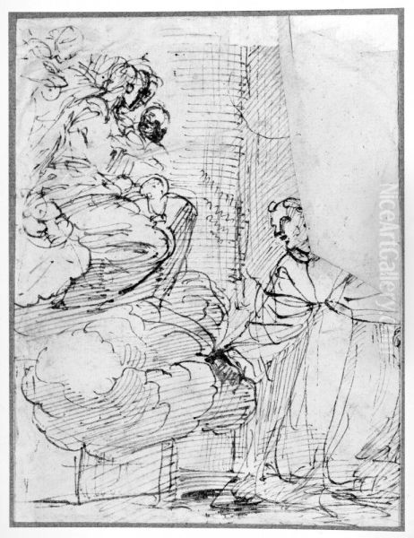 Madonna in the sky worshipped by S. Gregory - view 1