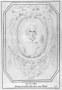 Study for a frontispiece with the portrait of Cesare Rinaldi (?)