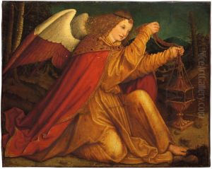 L'Ange thuriferaire vetu d'une tunique jaune by Bernhard Strigel