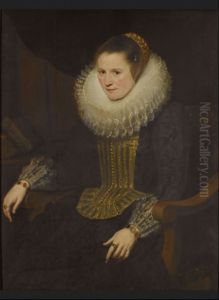 Portrait of Anna Fredericx, wife of Jan Roose by Cornelis De Vos