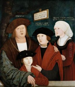 Portrait de la famille Cuspinian by Bernhard Strigel