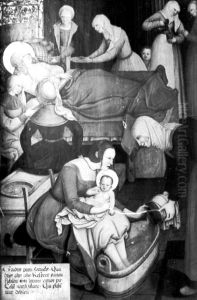 Geburt Maria (Altartafel) by Bernhard Strigel
