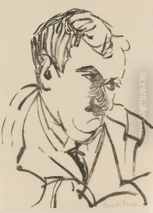 Portrait August Wilhelm Hunzinger by Alma del Banco