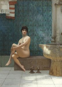 Baigneuse a la piscine de Brousse by Jean-Leon Gerome