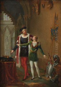 Charles V, roi de France et son fils by Claude-Jean Besselievre