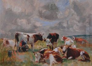 Etude de vaches au pre Etude de vaches au pre