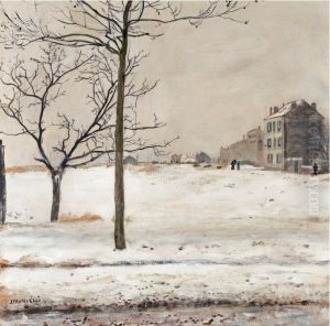 Montmartre sous la Neige by Jean-Francois Raffaelli