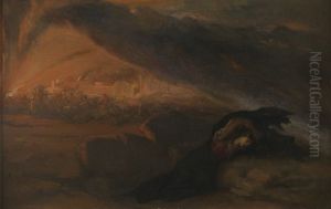 Battle scene by Jean-Francois Portaels