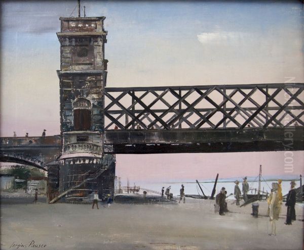 Reichsbrucke von Osten. - view 1