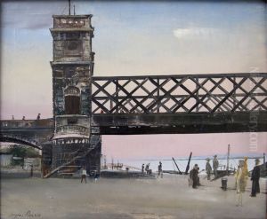 Reichsbrucke von Osten. Reichsbrucke von Osten.