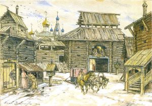 <<Staraa Moskva. U sten derevannogo goroda>>