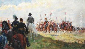 The Red Lancers after the charge at the battle of Hanau The Red Lancers after the charge at the battle of Hanau