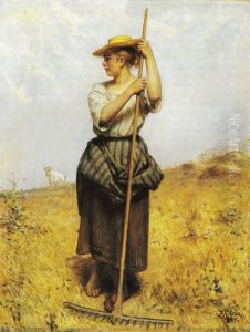 En hostpige by Peter Nicolai Arbo