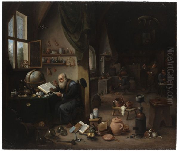 An Alchemist in His Laboratory - view 1