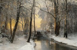 Winter woodland at dawn. by Anders Andersen-Lundby