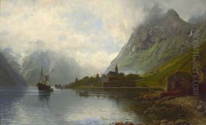 Steamboat pier in Naeroyfjorden