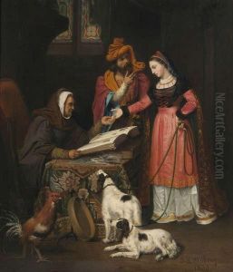 Isabeau of Bavaria and the Duke of Burgundy consulting a necromancer