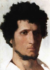 Paysan de la Campagne Romaine, de face by Jean-Leon Gerome