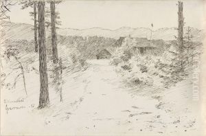 Landscape from Gvarvmoen by Erik Werenskiold