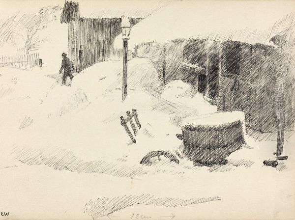 Farmyard in Snow - view 1
