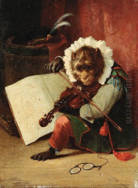 The monkey musician - view 1
