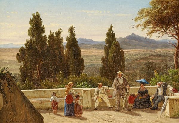 An Italian family on a day out in the Alban Hills. - view 1