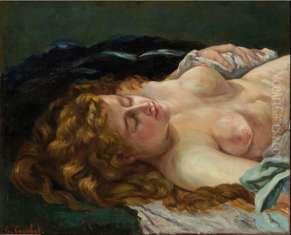 Femme endormie aux cheveux roux - view 1