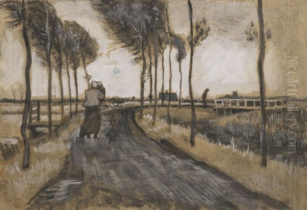 Landscape with Woman Walking - view 1
