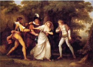 Valentine Rescues Silvia inThe Two Gentlemen of Verona by Angelica Kauffmann