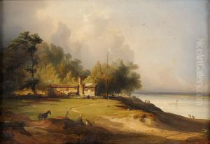 Rhine landscape by Caspar Scheuren
