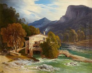 A Southern Valley with a Water Mill