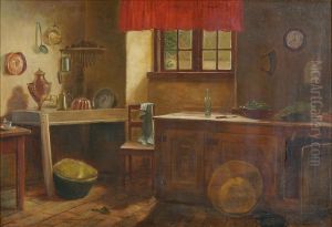 Interior from a kitchen. by Harald Schiodte