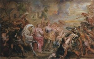 The Reconciliation of the Romans and Sabines by (studio of) Rubens, Peter Paul
