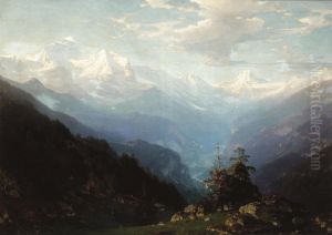Alpine landscape by Stanislaus von Kalckreuth