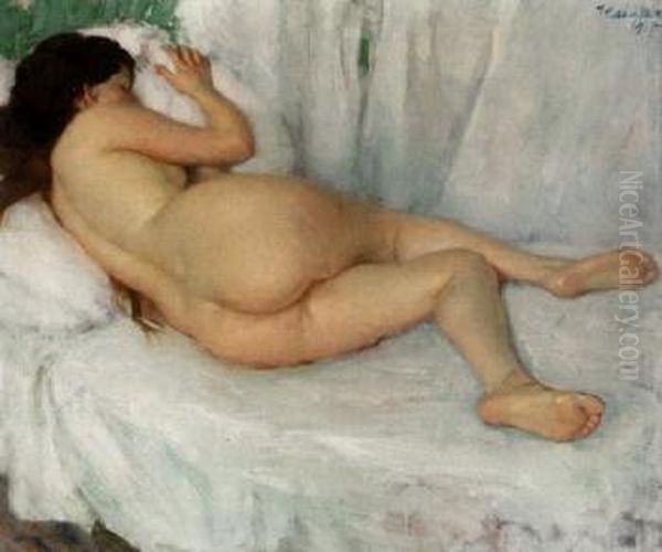 Lying Nude Model - view 1