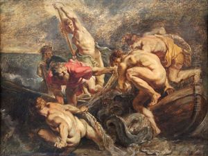 The Miraculous catch of fish by (studio of) Rubens, Peter Paul