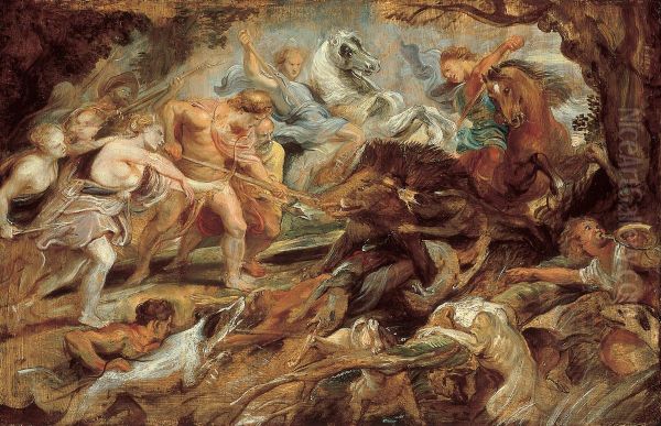Meleager and Atalanta and the Hunt of the Calydonian Boar - view 1