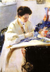 Portrait of Yeleny Prahovoji by Oleksandr Murashko