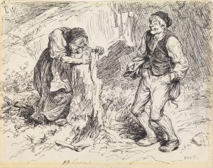 "Why don't you come over and give an Old Hag a Helping Hand?" Illustration for "Herding the King's Hares" "Why don't you come over and give an Old Hag a Helping Hand?" Illustration for "Herding the King's Hares"