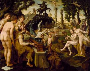 Concert of Apollo and the Muses on Mount Helicon by Maarten Van Heemskerck