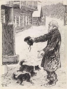 Yes, that was quite true, replied the Smith, and he stuck to his Story by Erik Werenskiold