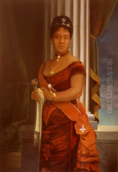 Portrait of Queen Emma. - view 1