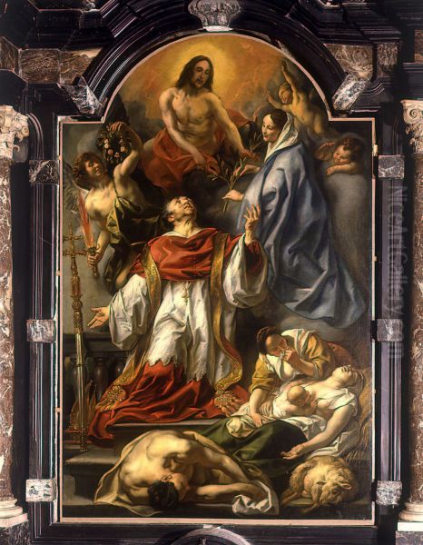 Carolus Borromeus interceding for the Plague Sufferers - view 1