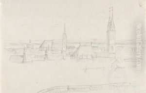 Gamlebyen, Nurnberg by Johan Wilhelm Ludwig Dahl