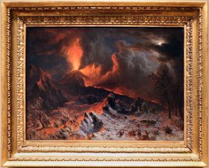 The Vesuv at night by Albert Bierstadt