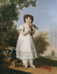 Portrait of Napoleona Elisa Baciocchi (1806-1869) by Marie-Guillemine Benoist