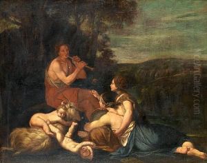 A Shepherd With Nymphs by Andrea Camassei