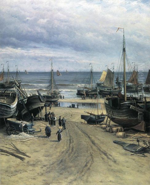 Fishing boats on the Dutch coast - view 1